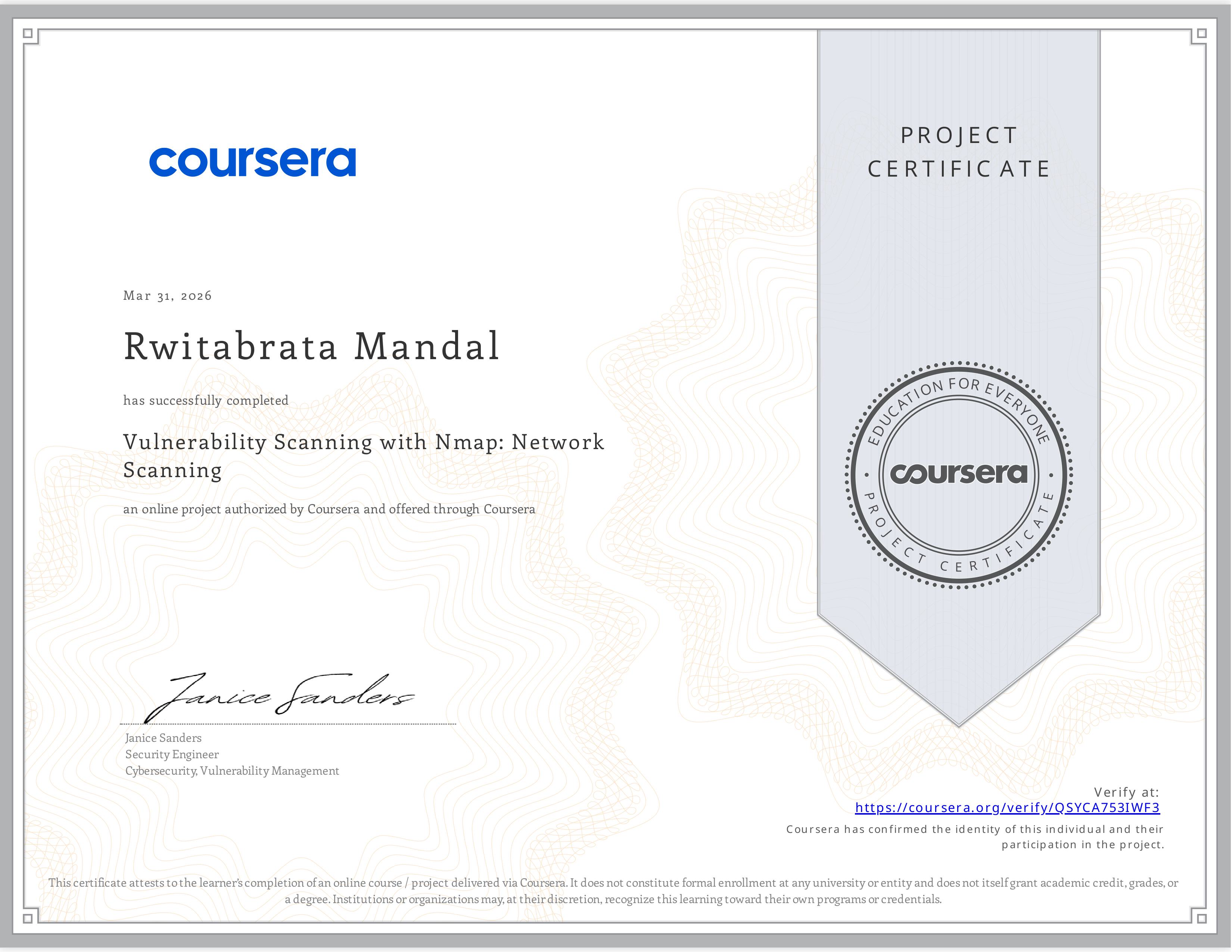 Certificate