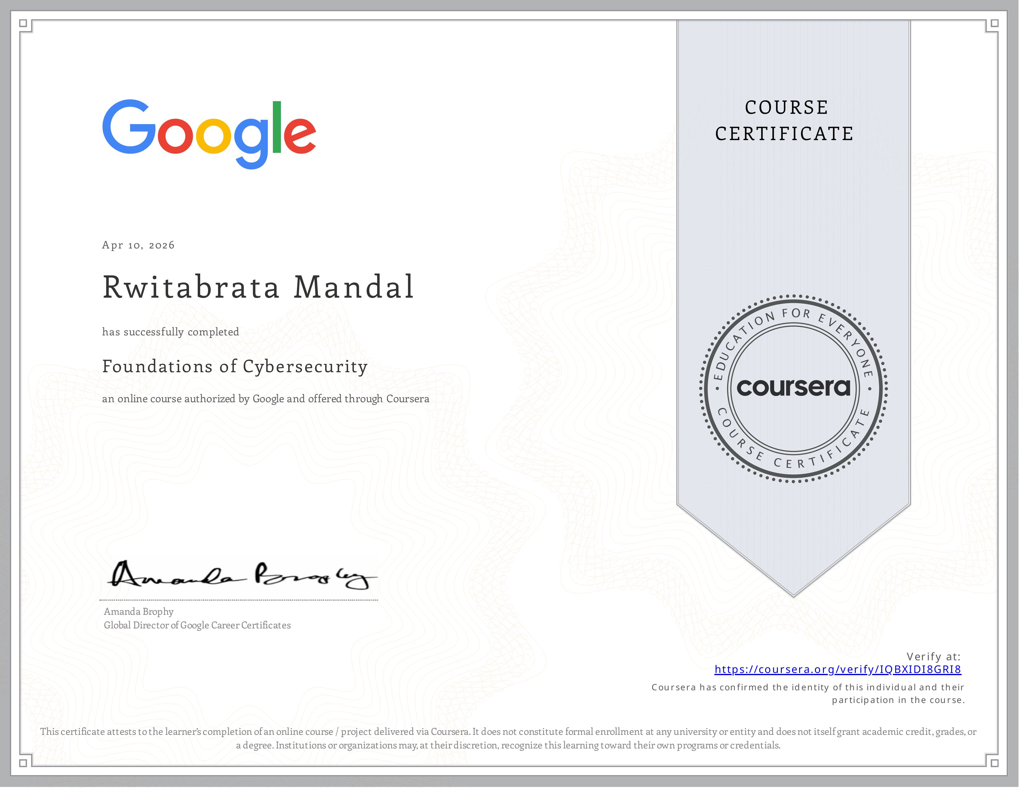Certificate