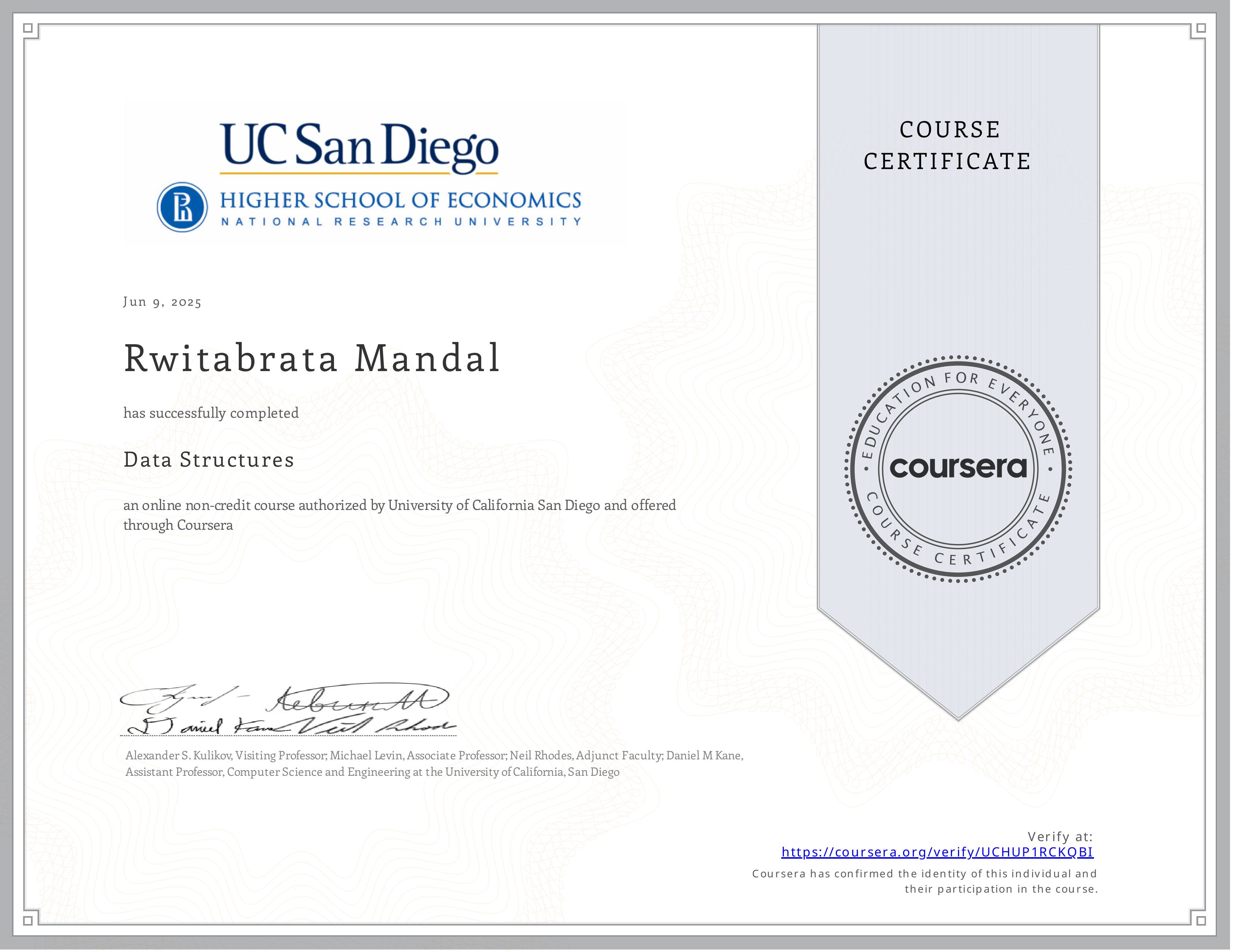 Certificate
